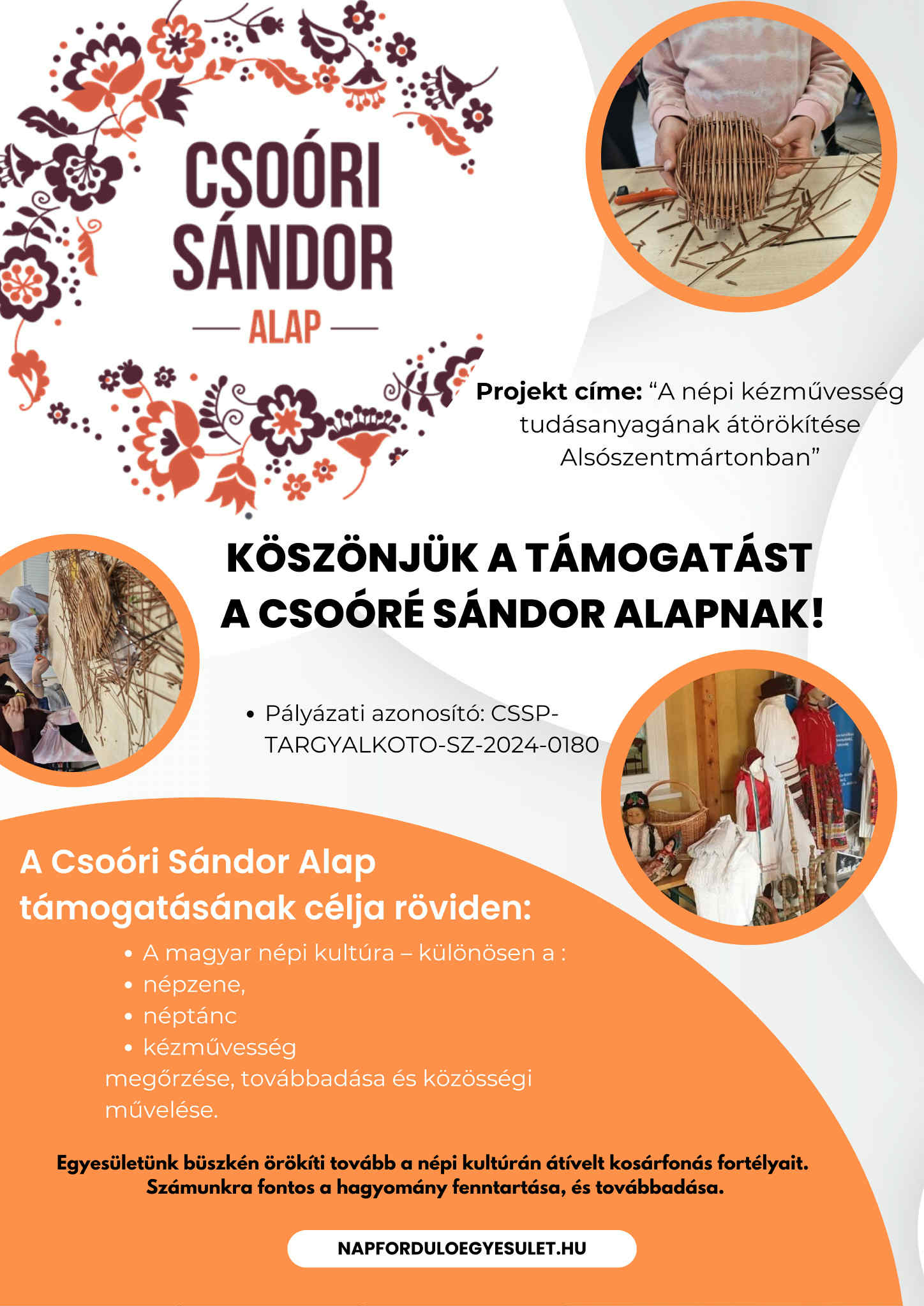 A népi kézművesség tudásanyagának átörökítése Alsószentmártonban
