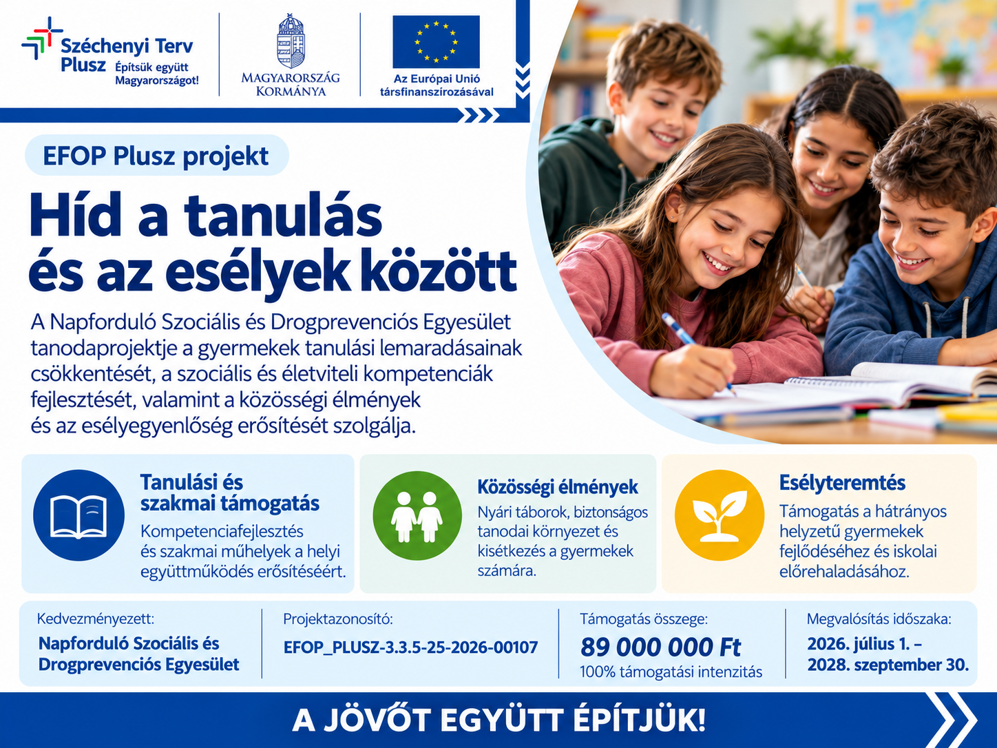 Elindul a „Híd a tanulás és az esélyek között” projektünk!